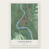 Castle Rock, Washington map print, the full design