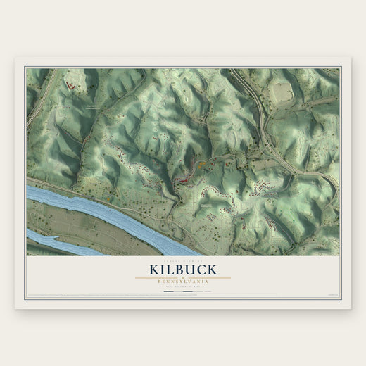 Kilbuck, Pennsylvania map print, the full design