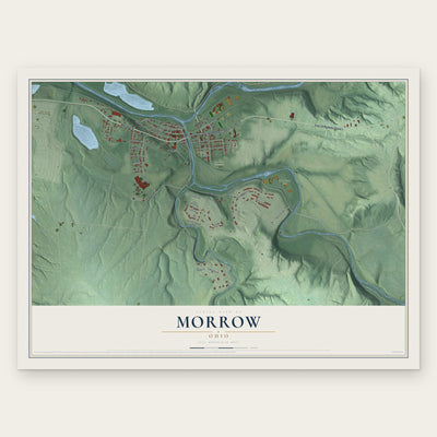 Morrow, Ohio map print, the full design