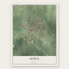 Bowie, Texas map print, the full design