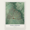 Four Corners, Maryland map print, the full design