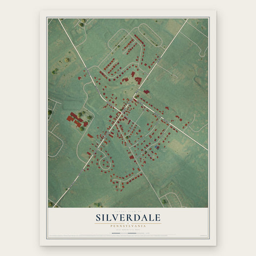 Silverdale, Pennsylvania map print, the full design