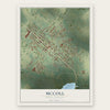 McColl, South Carolina map print, the full design