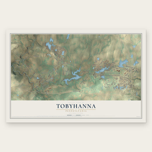 Tobyhanna, Pennsylvania map print, the full design