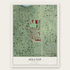 Hilltop, Minnesota map print, the full design