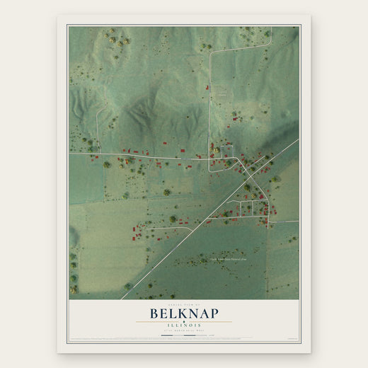 Belknap, Illinois map print, the full design