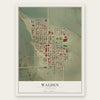 Walden, Colorado map print, the full design
