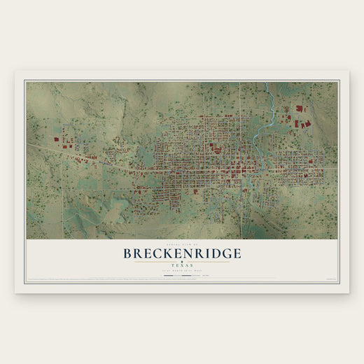 Breckenridge, Texas map print, the full design