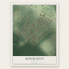 Ridgecrest, Louisiana map print, the full design