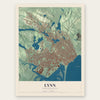 Lynn, Massachusetts map print, the full design