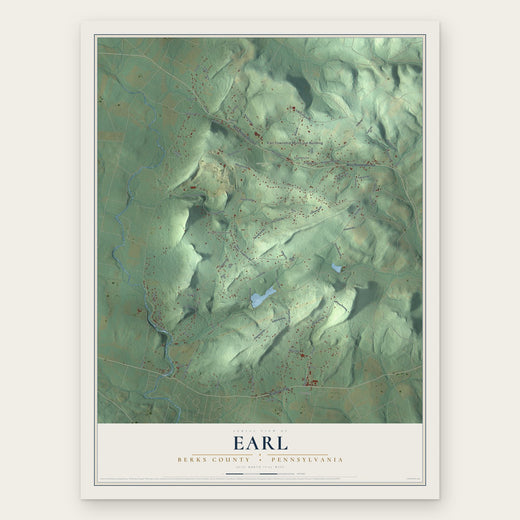Earl, Berks County, Pennsylvania map print, the full design