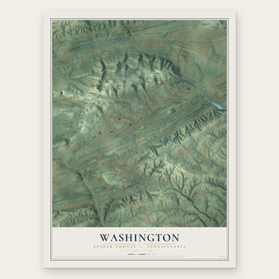 Washington, Snyder County, Pennsylvania map print, the full design