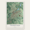 Chagrin Falls, Ohio map print, the full design