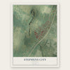 Stephens City, Virginia map print, the full design
