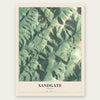 Sandgate, Vermont map print, the full design