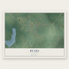 Byars, Oklahoma map print, the full design