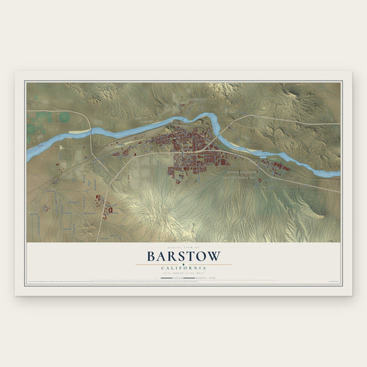 Barstow, California map print, the full design