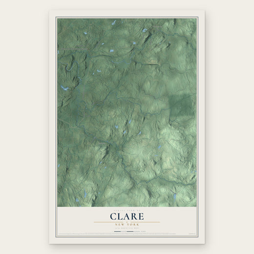 Clare, New York map print, the full design