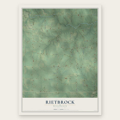 Rietbrock, Wisconsin map print, the full design