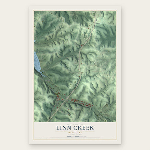 Linn Creek, Missouri map print, the full design
