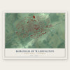 Borough of Washington, Warren County, New Jersey map print, the full design