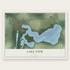 Lake View, Iowa map print, the full design