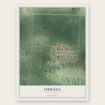 Odessa, Minnesota map print, the full design