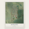 Maple Hill, Kansas map print, the full design