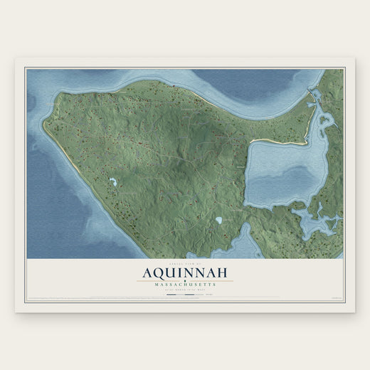 Aquinnah, Massachusetts map print, the full design