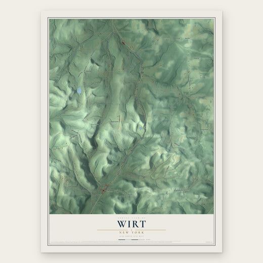 Wirt, New York map print, the full design