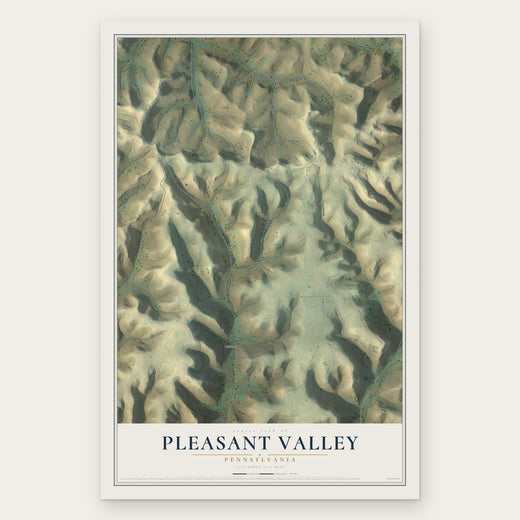 Pleasant Valley, Pennsylvania map print, the full design