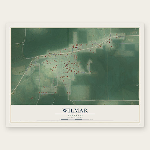 Wilmar, Arkansas map print, the full design