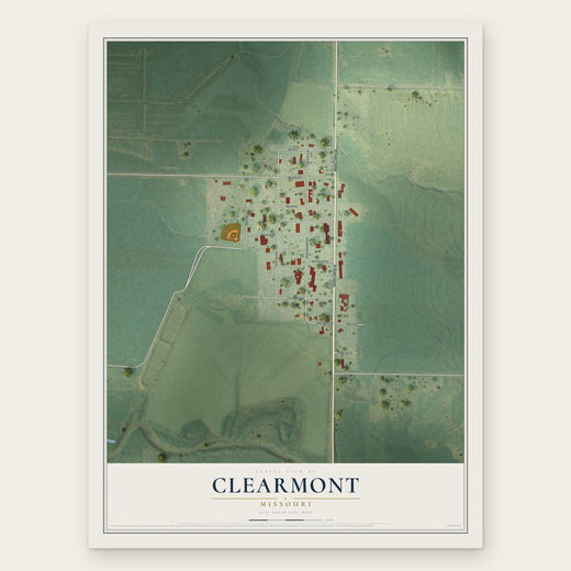 Clearmont, Missouri map print, the full design