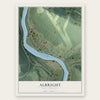 Albright, West Virginia map print, the full design