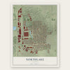 Northlake, Illinois map print, the full design