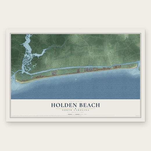 Holden Beach, North Carolina map print, the full design