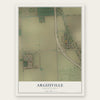 Argusville, North Dakota map print, the full design