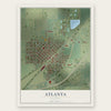 Atlanta, Illinois map print, the full design