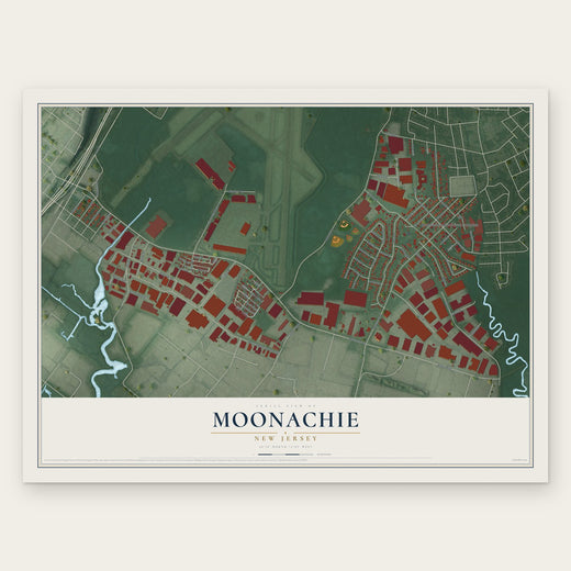 Moonachie, New Jersey map print, the full design