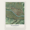 Petersburg, West Virginia map print, the full design