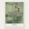 Dudley, Missouri map print, the full design