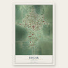 Edgar, Nebraska map print, the full design