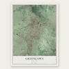 Greenlawn, New York map print, the full design