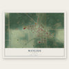 Manlius, Illinois map print, the full design