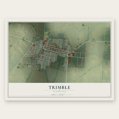 Trimble, Tennessee map print, the full design