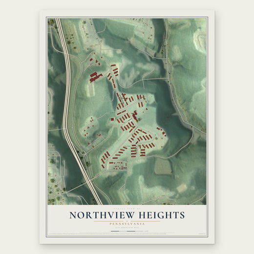 Northview Heights, Pennsylvania map print, the full design