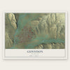 Gunnison, Colorado map print, the full design