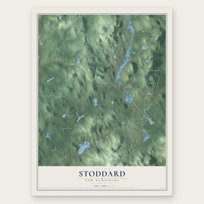 Stoddard, New Hampshire map print, the full design