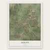 Albany, Texas map print, the full design