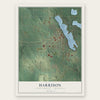 Harrison, Clare County, Michigan map print, the full design